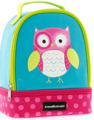 Owl water proof lunch bag for teens, Polka Dot Owl Lunch Box, school lunch box for tweens and teens
