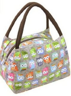 Owl water proof lunch bag for teens, school lunch box for tweens and teens