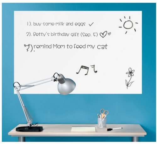 Peel and Stick Dry Erase Message Decal Sheet
