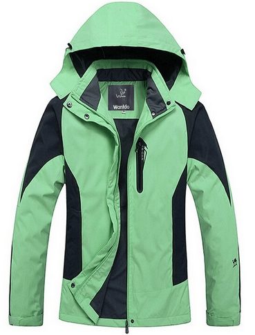 Women's Waterproof Front-Zip Hooded Rain Jacket On Sale