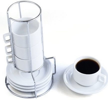demi cup coffee plate organizer