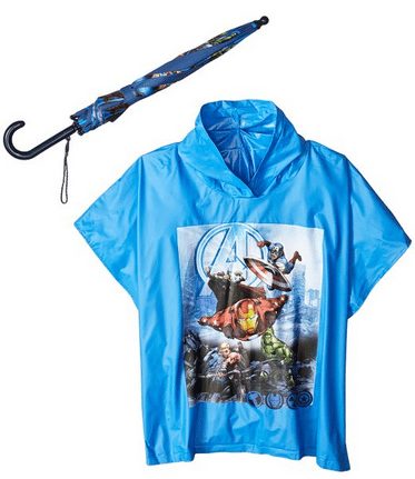 Avengers super hero Poncho umbrella combo. makes a great gift idea for kids and useful too