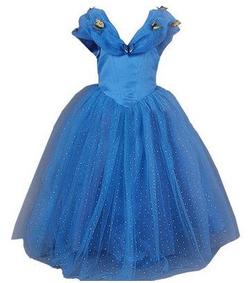 Princess Blue Cinderella Dress Costume for Girls