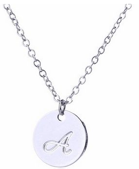 Small Script Initial Necklace