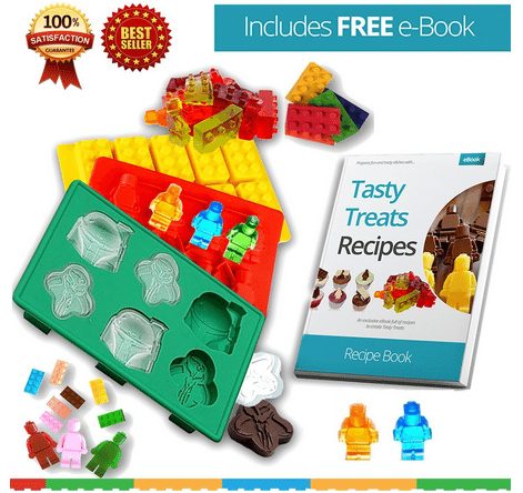 Soft Silicone Star Wars and Lego Shape Ice Cube Tray with BONUS Recipe eBook