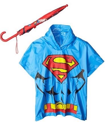 Superman super hero Poncho umbrella combo. makes a great gift idea for kids and useful too