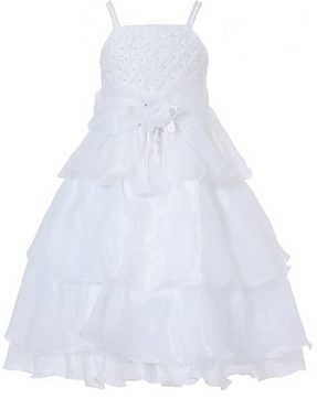 White Baptism Dress, low cost dress for an LDS youth baptism, fancy white dress with sleeves