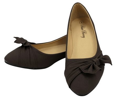 Women's Pointed Toes Canvas Flats Shoe with Bow