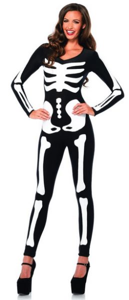 spandex skeleton halloween costume womens