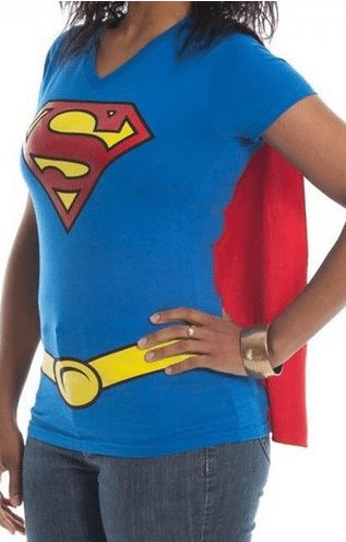 superman superwoman shirt with cape