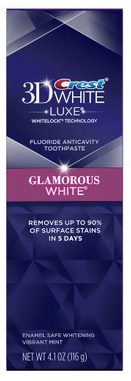 Crest 3D White Glamorous White Teeth Whitening Vibrant Mint Toothpaste