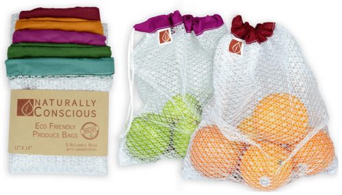 Eco Friendly See Through Washable and Reusable Produce Bags