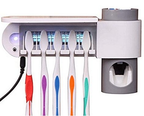 UV toothbrush cleaner toothpaste