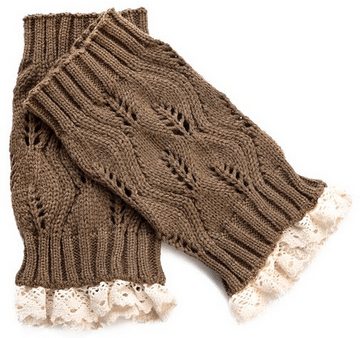 Winter Leg Warmer Crochet Knit Boot Socks with lace