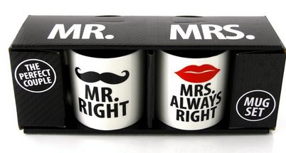 Mr Right Mrs Always Right Coffee Cups