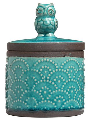 Chic Owl Design Ceramic Storage Canister