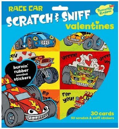 Scratch and Sniff Valentine Race Car