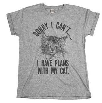 Sorry I Cant I Have Plans with My Cat T Shirt