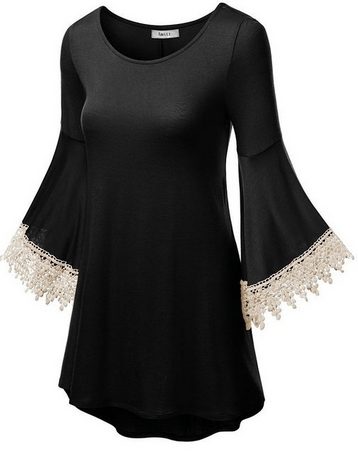 Tunic Top with Bell Sleeves