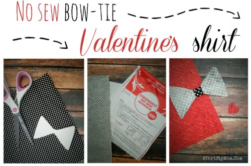 Valentines day Craft ideas, no sew Bow tie shirt for kids, fast and easy low cost and super cute!