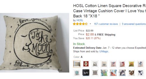 moon pillow cover