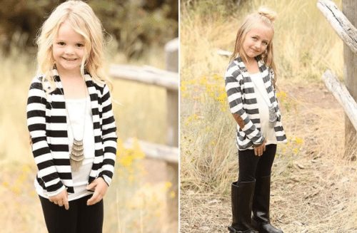 groopdealz black and white stripped cartigain, girls fashion deals