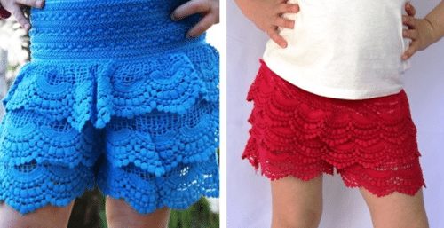 jane little girls scalloped lace skirt