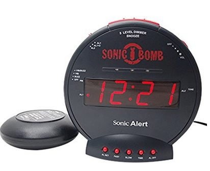 Sonic Bomb Loud Dual Alarm Clock with Bed Shaker