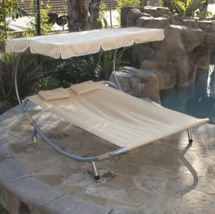 double hammock by the pool, great way to spend your summer afternoons, outdoor living