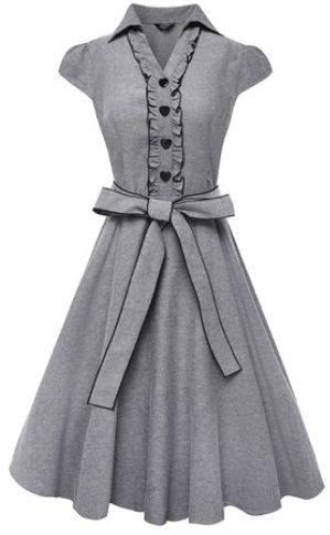 1950s Cap Sleeve Swing Vintage Party Dresses