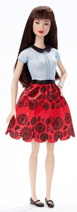 Barbie Fashionistas Doll 19 Ruby Red Floral - Original