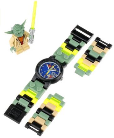 LEGO Kids' Star Wars Yoda Watch with Link Bracelet and Figurine