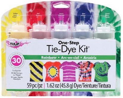 One-Step 5 Color Tie-Dye Kits Rainbow