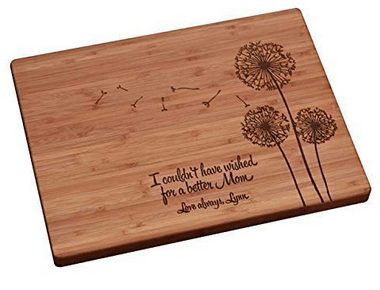 Personalized Cutting Board - Mother's Day Dandelions