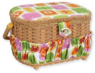 Sewing Basket with Sewing Kit