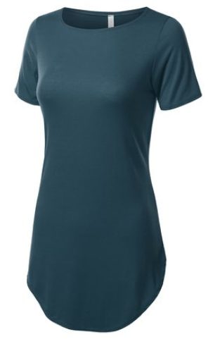 Side Slit Casual Beach Mini T Shirt Dress