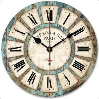 Vintage Roman Numeral Design Wood Wall Clock