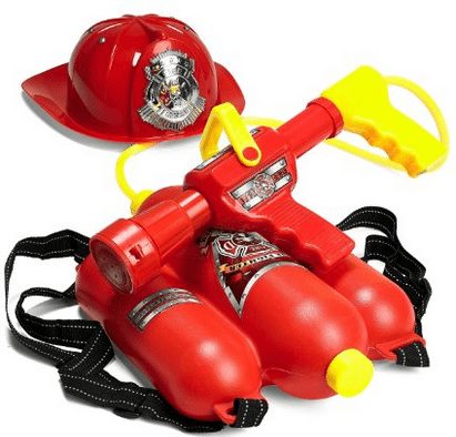 Fireman Backpack Water Gun Blaster with Fire Hat