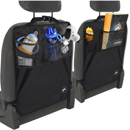 Kick Mats Back Seat Protector with Storage Organizer Pocket- 2 Pack