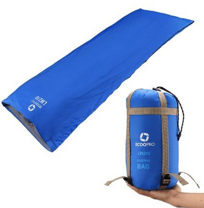Compact Lightweight, Portable ECOOPRO Warm Weather Sleeping Bag Waterproof 