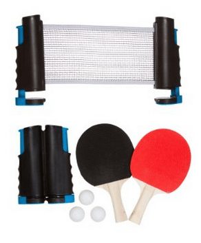 Anywhere Table Tennis Set with Paddles and Balls
