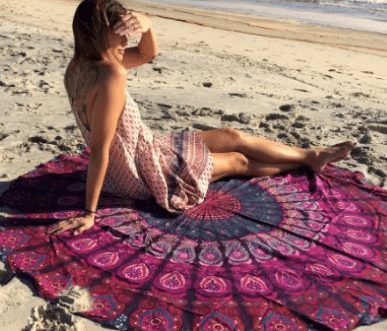 Round Beach Tapestry, round beach towel, beach blanket