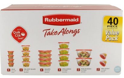 Rubbermaid TakeAlongs Assorted Food Storage Container, 40 Piece Set