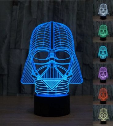 Star War Darth Vader 3D Optical Illusion Desk Table Light Lamp
