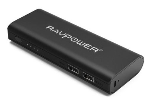 RAVPower 10400mAh 3.5A Portable Charger Power Bank (2A input & iSmart Technology) External Battery Pack- Black