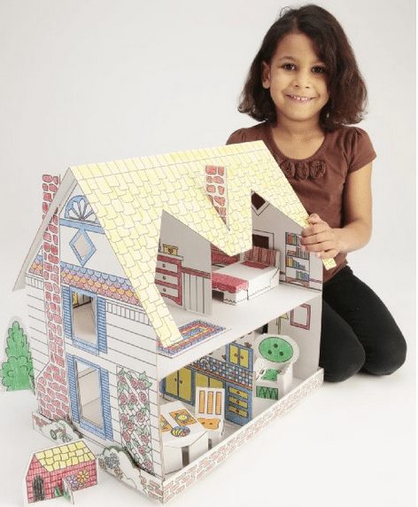 Creative Dollhouse Coloring Activity Kit Fun gift for Kids