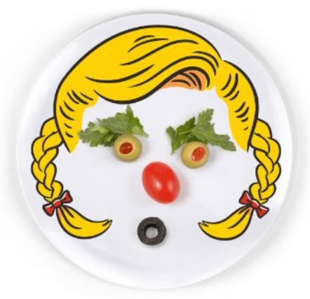 Fred & Friends DINNER DO'S Boy's Hairstyle Dinner Plates, Set of 3 plate