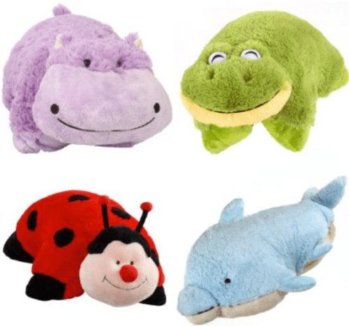 Set of 4 Pillow Pets Pee-Wees Stuffed Animal Plush Kids Bedtime Nap Toys Mini1