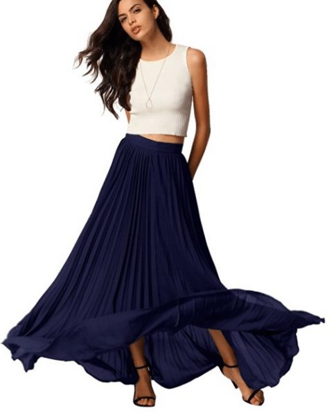 womens-retro-vintage-summer-chiffon-pleat-maxi-long-skirt-dress