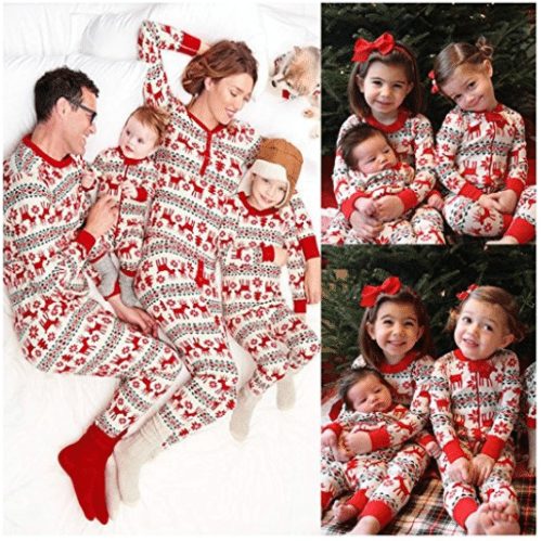 christmas-pajamas-family-sets-deer-sleepwear-nightwear-pyjamas-xmas-gift